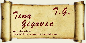 Tina Gigović vizit kartica